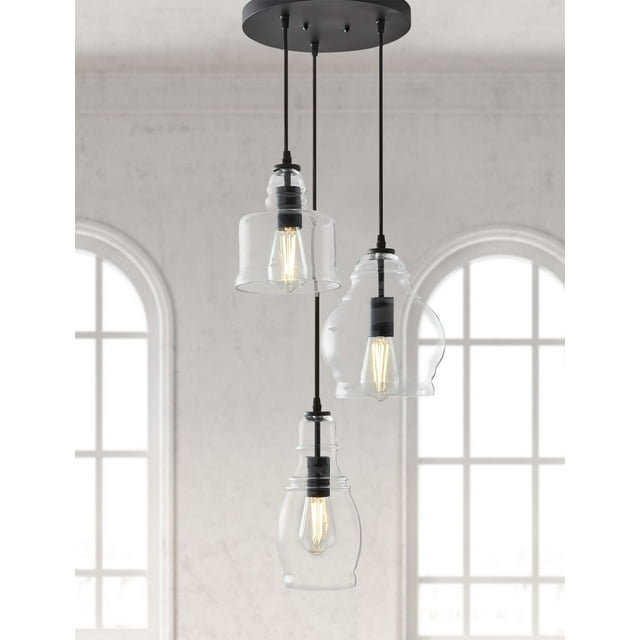 3 - Light Black Kitchen Island Pendant