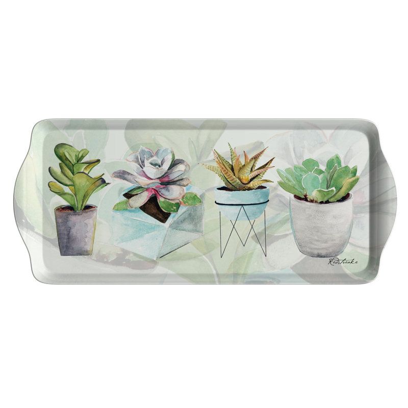 Plateau à sandwich en mélamine 15,1 po x 6,5 po Pimpernel Succulents