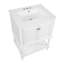Meuble-lavabo de luxe moderne 24 po avec lavabo en céramique, armoire de salle de bain avec tablette ouverte et rangement fermé