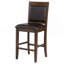 Chaise de comptoir rembourrée en noyer Dewey (ensemble de 2)