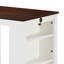 Petite table de salle à manger à hauteur de comptoir 36 pouces avec tablettes Ham, port USB, blanc-914271428