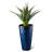 23.75"H Set of 2 Oversized Wavy Texture Cobalt Blue Tall Plastic Planter-347168034