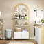 181.7cm H x 80.1cm W Iron Bookcase