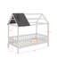 Lit simple en bois avec clôture-1973507815