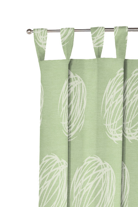 Lata Room Darkening Curtain Single Panel, 135cm Width x 245cm Drop, Green