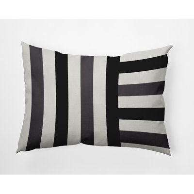 Striped Outdoor Reversible Throw Pillow