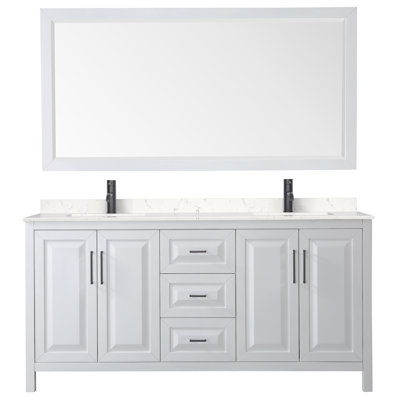 Ensemble de meuble-lavabo double 72 "avec miroir Daria