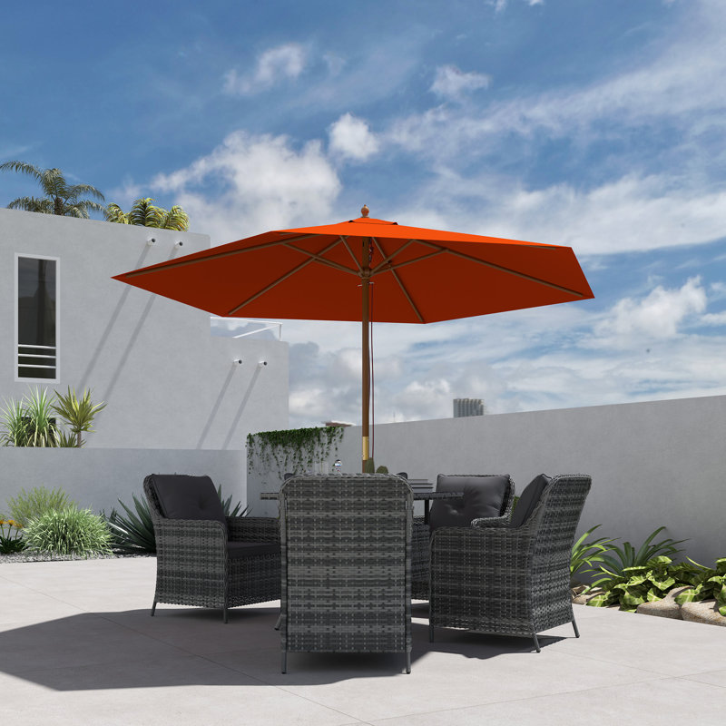 250cm Market Parasol, Orange