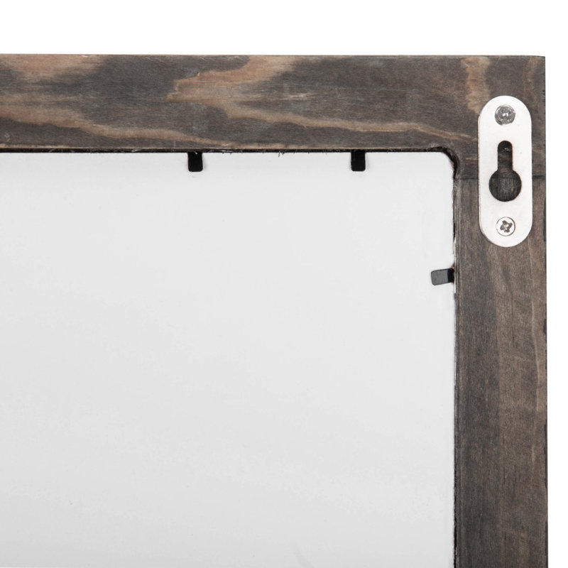 Entryway Wall Organiser with Key Hooks/Mail Storage/Chalkboard/Corkboard, Grey