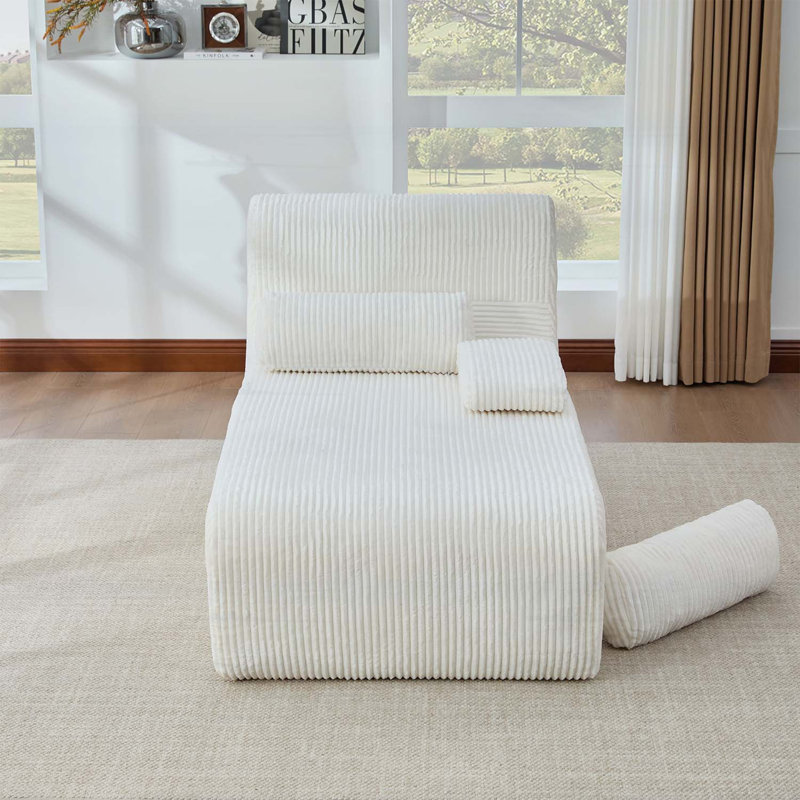 Chaise longue confortable pour le salon et l'heure du café, Beige