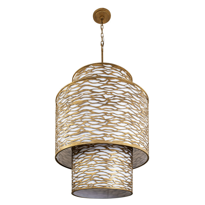 Kato 16-Light 3-Tier Pendant - Havana Gold, Gold