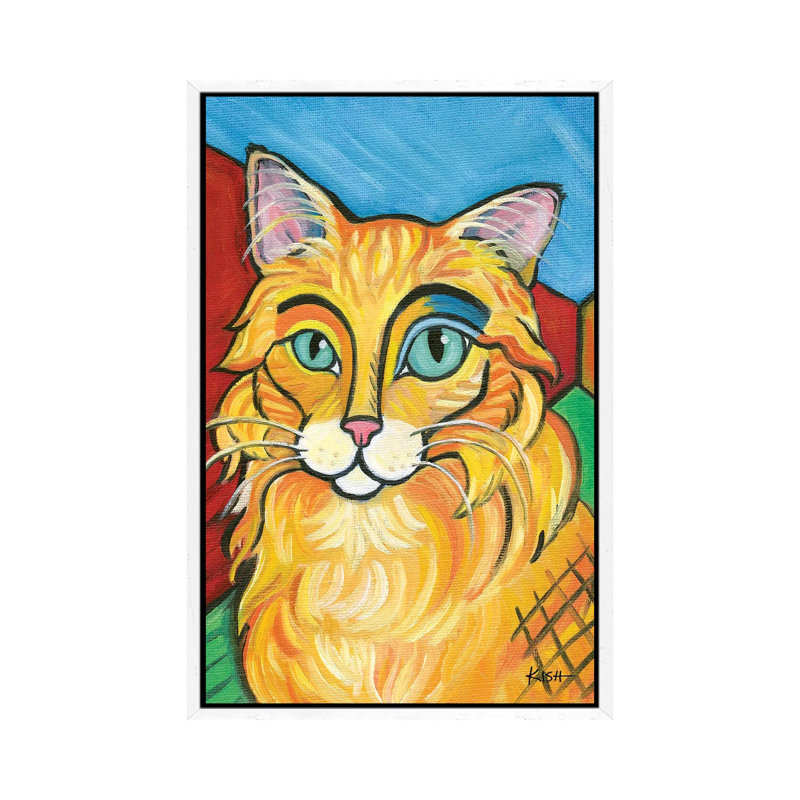 Orange Tabby Cat Pawcasso by Gretchen Kish Serrano - Gallery-Wrapped Canvas Giclée on Canvas, 101.6 cm H x 66.04 cm W