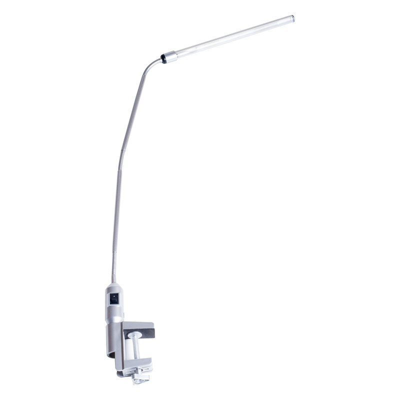 Lampe de bureau avec pince de 41 po Hamerton, argent