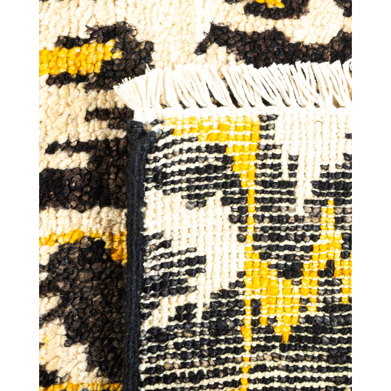 Contemporary One-of-a-Kind 4' 0" X 6' 3" Hand Knotted Area Rug