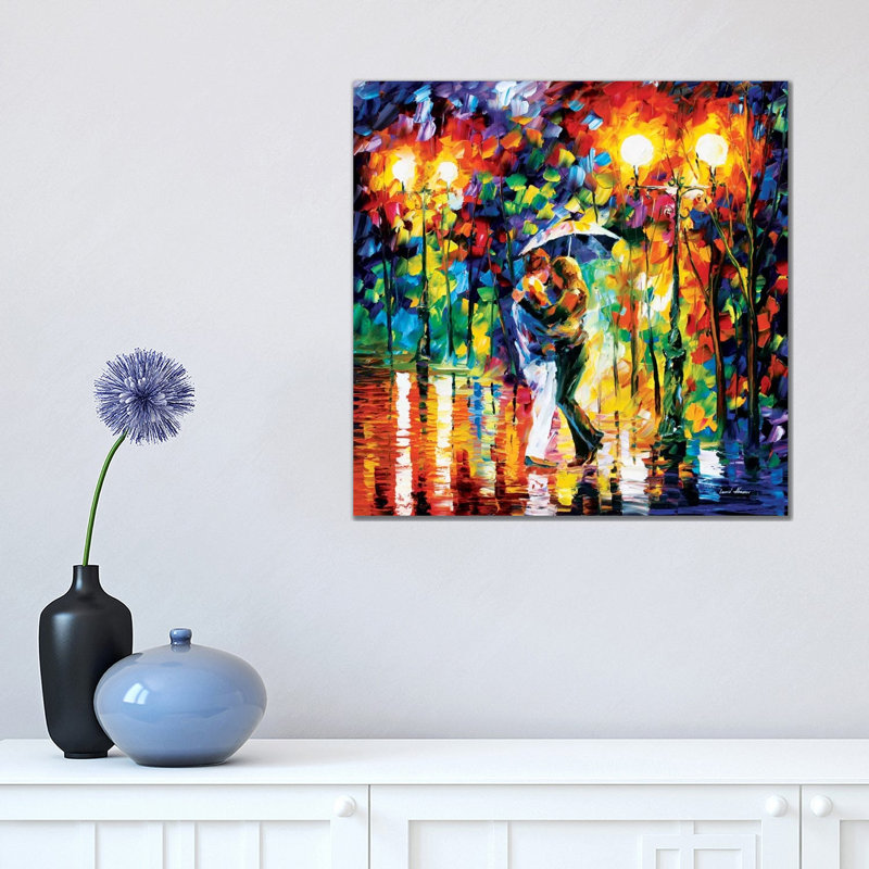 Rainy Dance I by Leonid Afremov - Painting on Canvas, Wrapped Canvas, 66.04 cm H x 66.04 cm W x 3.175 cm D