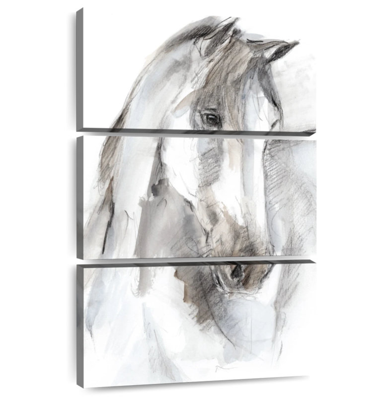 Brampt Watercolor Equine Study I, 50" H x 32" W