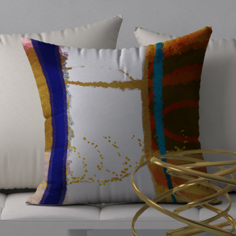 Abstract Reversible Throw Pillow, 20" x 20"