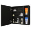 Armoire à pharmacie à porte simple 18H, deux tablettes extérieures, trois tablettes intérieures, noir-1833176578