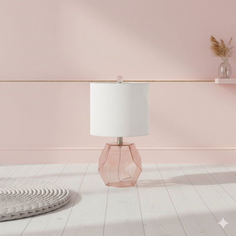 Lampe de table en verre