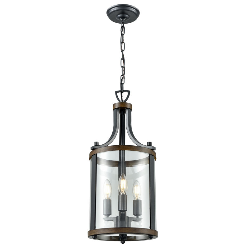 Luminaire tambour suspendu 3 lumières lanterne Colleyville