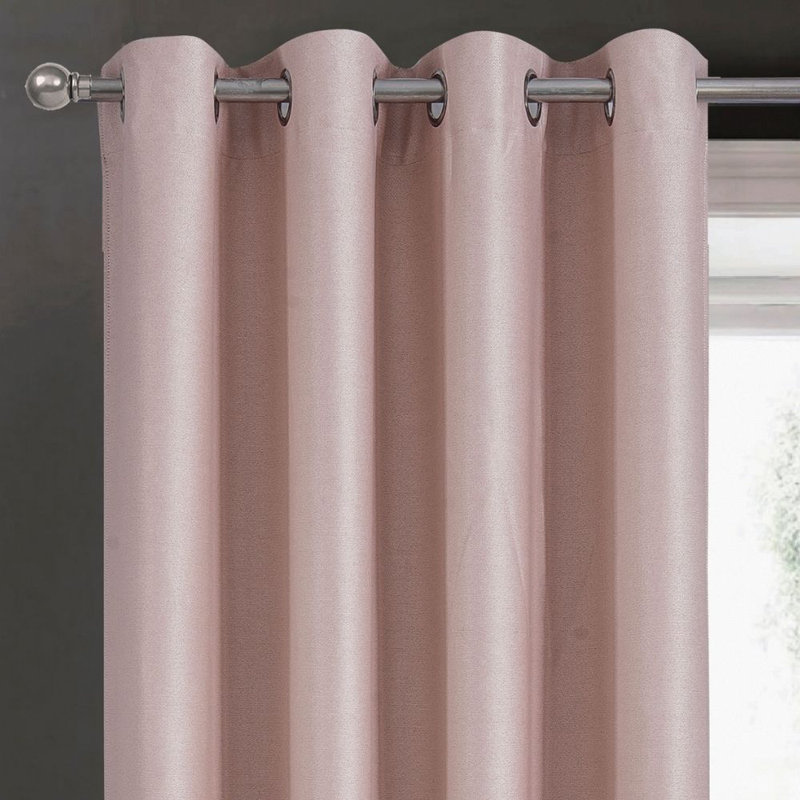 Dynamism Blackout Curtain Single Panel, Blush