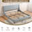 Linvel Upholstered Wingback Platform Bed-1546775925-1546775915