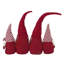 S / 4 - Tissu 21,3 x 5,5 x 25,5 po - familles de gnomes rouges