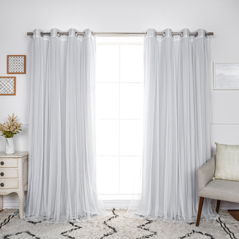 Kamontae Room Darkening Curtain, Gray, 52" W x 84" L
