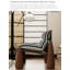Chaise de loisir en bois massif à rayures de style médiéval