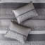 Courtepointe 6 pièces de luxe, taupe gris très grand / très grand - rembourré, lavable à la machine, coussins plissés avec coussins décoratifs, et taupe, broderie plissée décorative, facile à laver-121268975-121268976