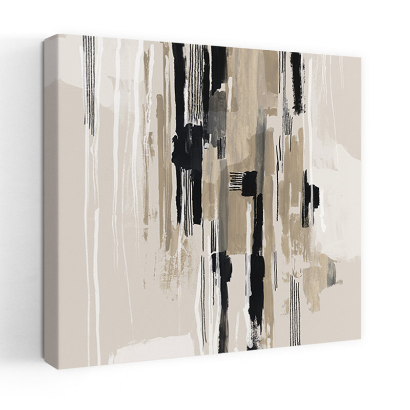 «Woven Together I», art géométrique abstrait moderne, H 18 po x l 18 po