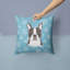  Coussin Snowflake Boston Terrier