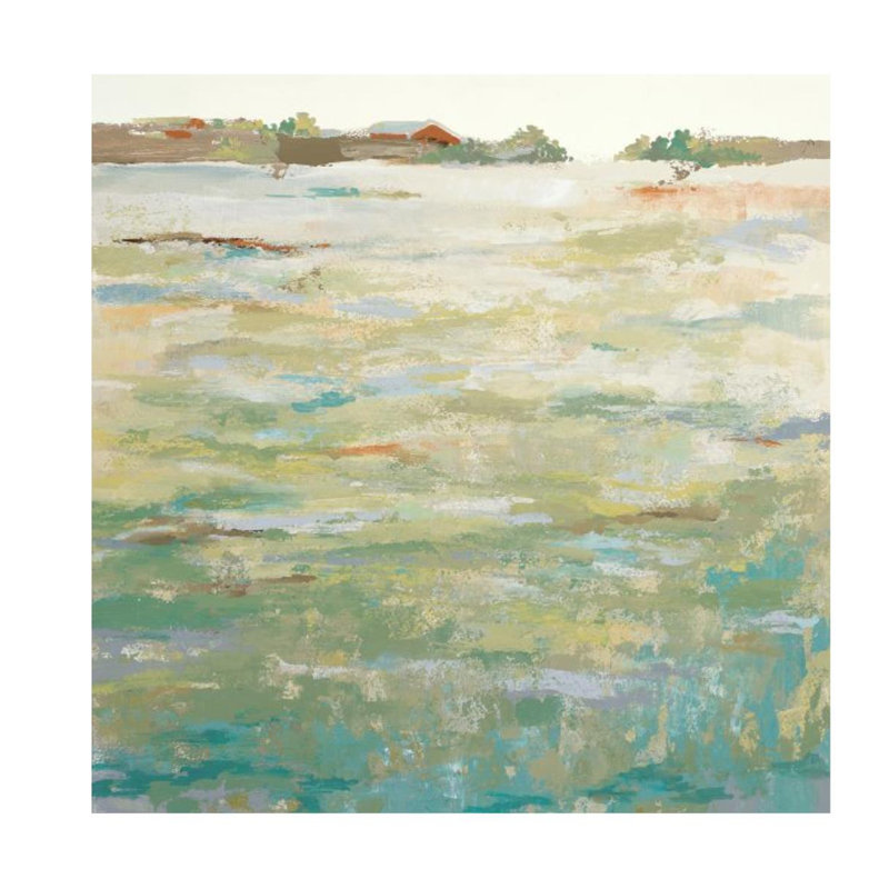 Fields Of Sunlight Painting by Sara Brown, 30" H x 30" W x 1.5" D, Glass Coat