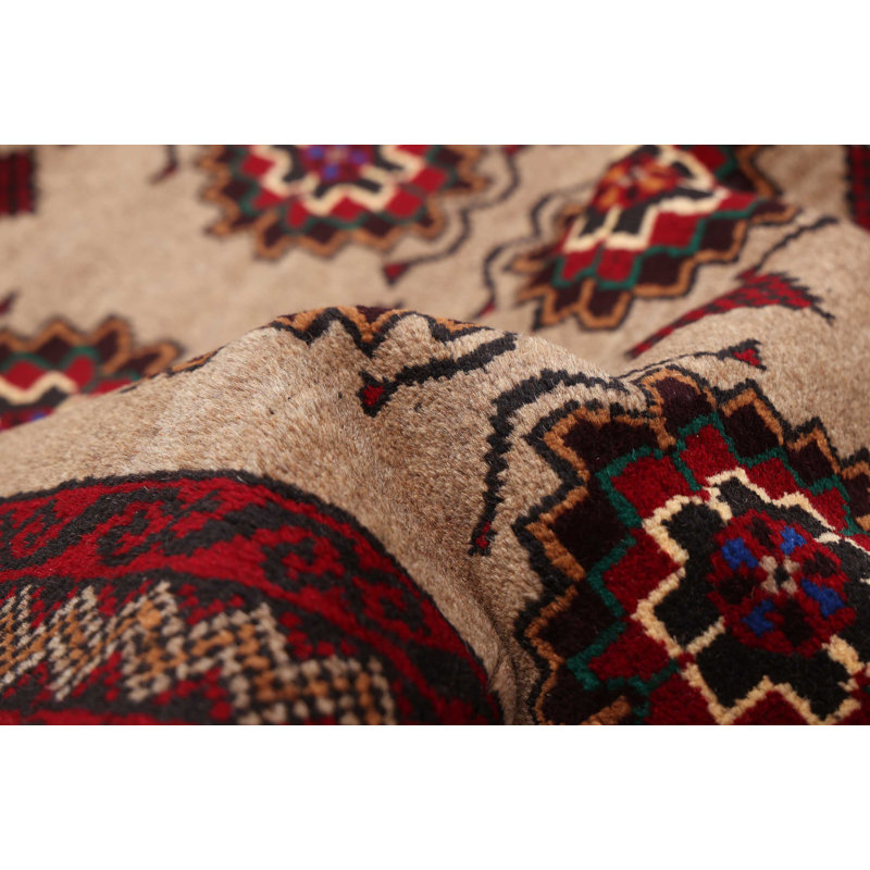 Tapis brun clair Teimani 3 pi 3 po x 5 pi 1 po
