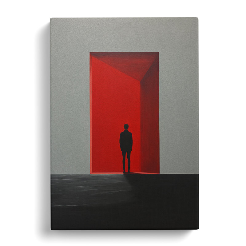 Minimalist Hard Edge Painting - Wrapped Canvas, 60cm H x 40cm W x 3cm D
