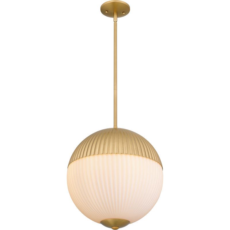 Makram 2-Light Brushed Gold Pendant Light