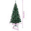 vidaXL Artificial Pre-lit Christmas Tree Green PVC and Metal-457566955