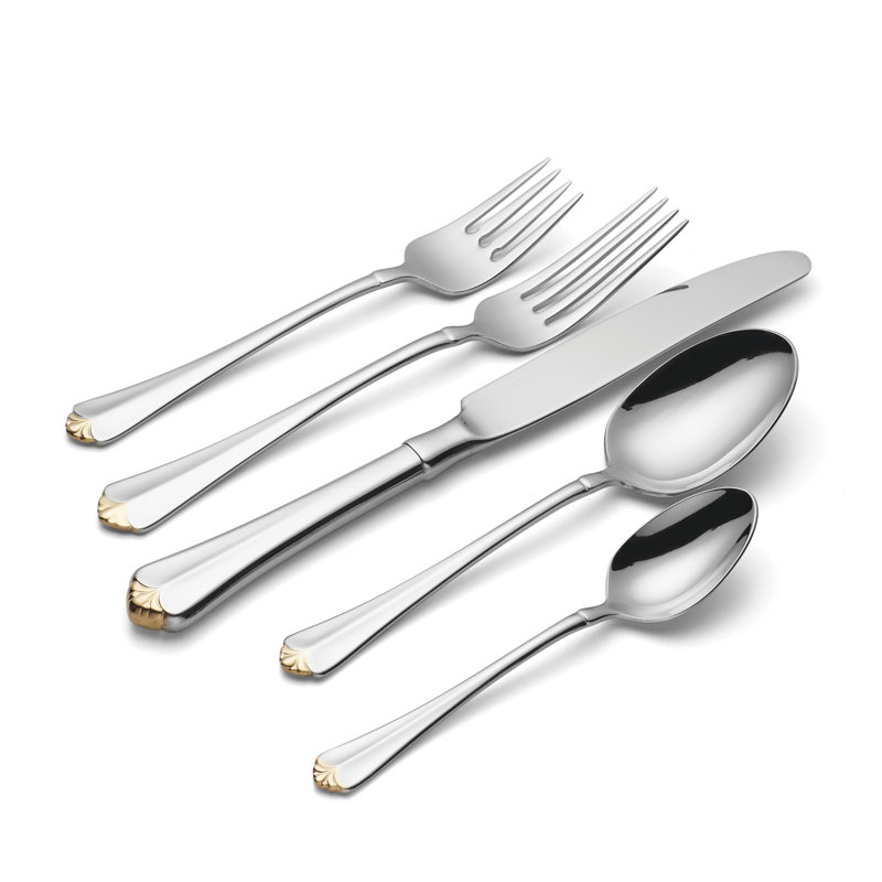 Oneida Golden Juilliard 20 Piece Fine Flatware Set