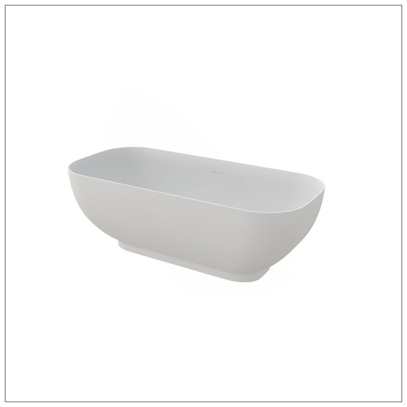 65" Solid Surface Soaking Bathtub