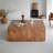 Solid wood tree burl square end table
