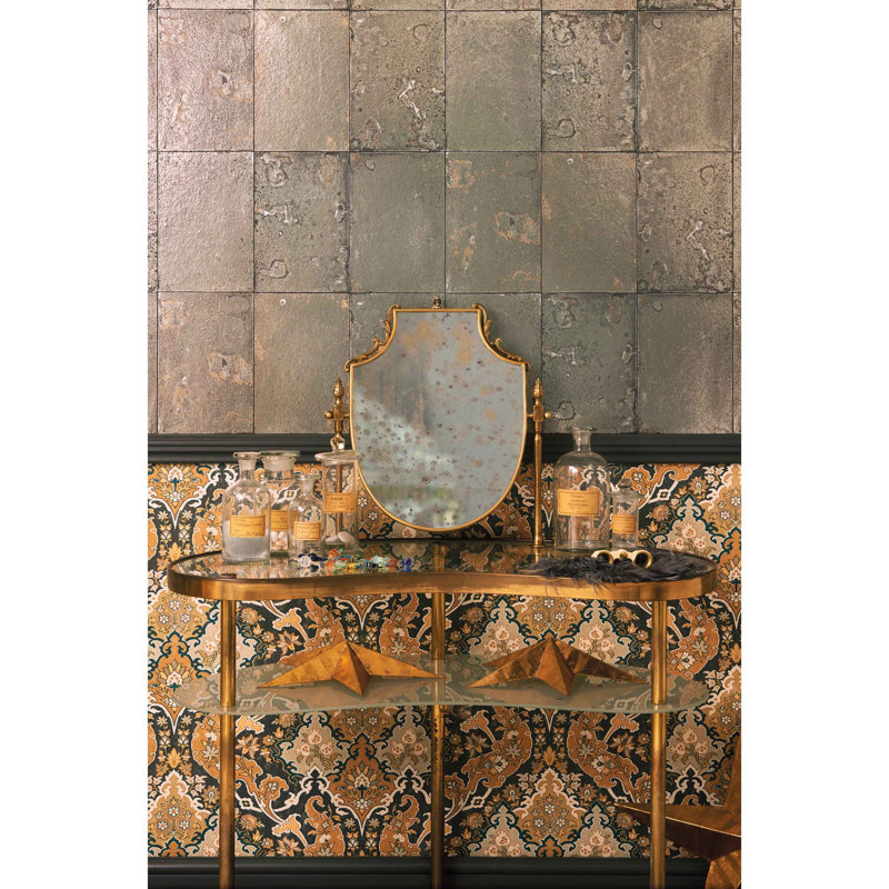Mariinsky Pushkin Damask Wallpaper Roll, Coral
