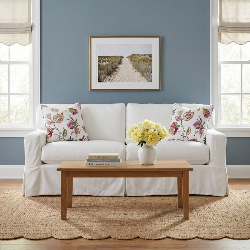 Gramercy Park Full Sleeper Loveseat with Slipcover, Gel Memory Foam Mattress, Green Geometric Jacquard