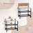  Rolling Bar Cart W/ Flip-up Table Hooks Paper Towel Holder 2 Bistro Stools