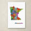 « minnesota state map-1 », reproduction d’art sur toile tendue-17943834