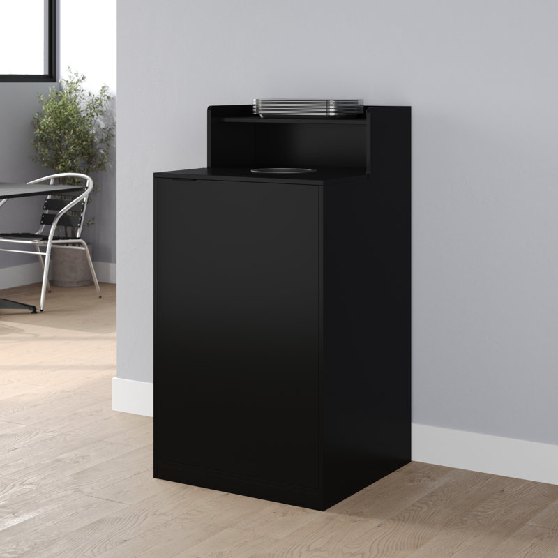 Enceinte de plateau commercial de qualité supérieure avec trou de chute, Noir