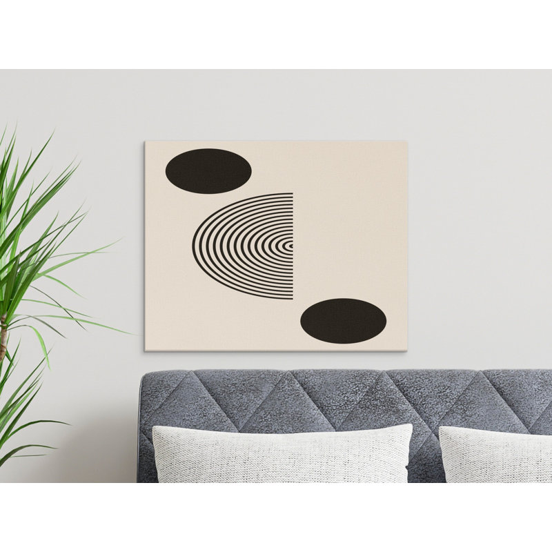Wrapped Canvas Print Set, 20.32 cm H x 25.4 cm W, Black
