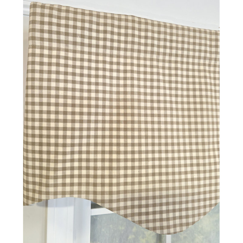 Gingham Regal Valance, Brun clair