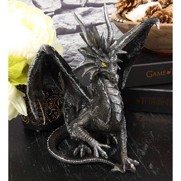 Plow & Hearth Dragon Garden Statue with Solar Pearl & Reviews | Wayfair