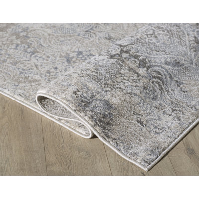 Tapis crème Angel transitionnel fabriqué à la machine - 3 pi 9 po x 5 pi 9 po