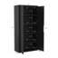 Bibliothèque moderne à 5 tablettes avec portes noires H 79 "x l 38" Rivington-116164073